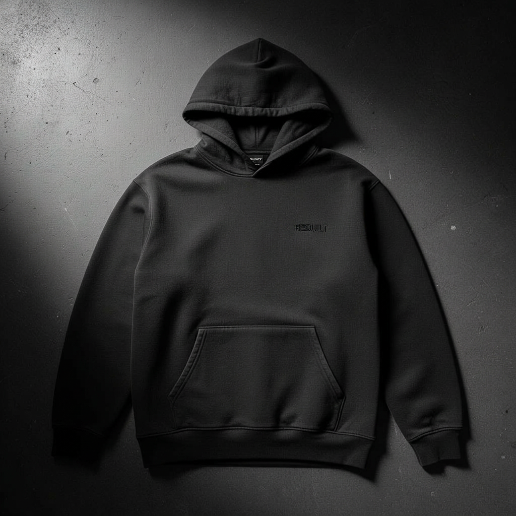 The Refuge Hoodie — front flat-lay